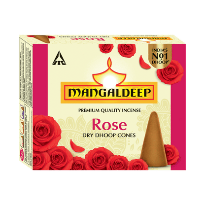 Mangaldeep Rose Dry Dhoop Cones - 25g