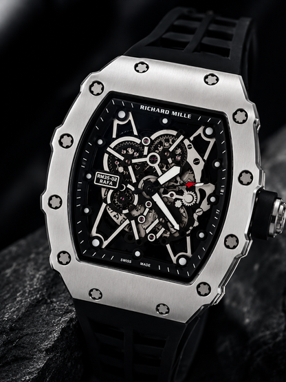 RM 027-01 Tourbillon Black Silver Sapphire