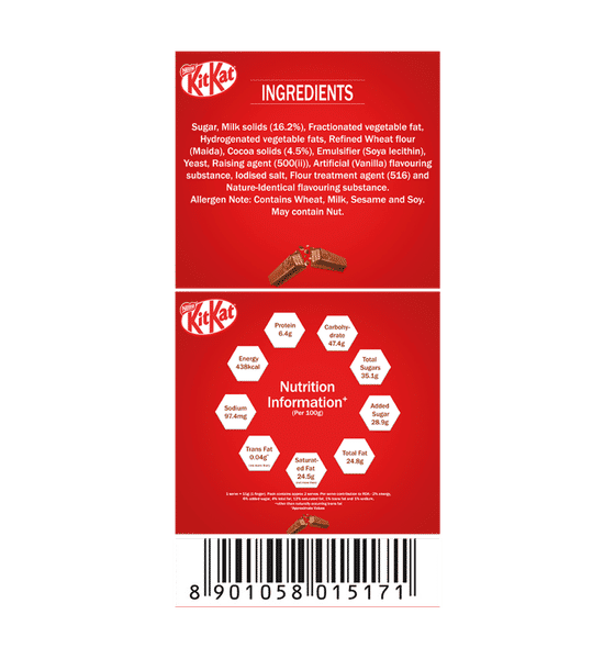 Nestle KitKat 2 Fingers Choclate Coated wafer bar