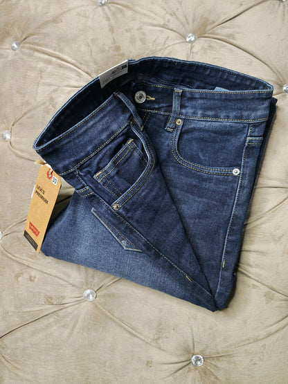 Levis Mens 505 Mid Rise Straight Fit Cotton Stretch Blend Jeans