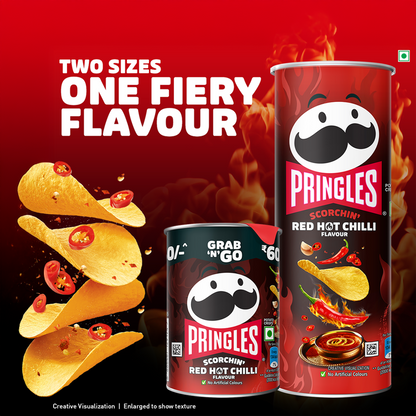 Pringles Scorchin’ Red Hot Chilli Potato Chips - 40g
