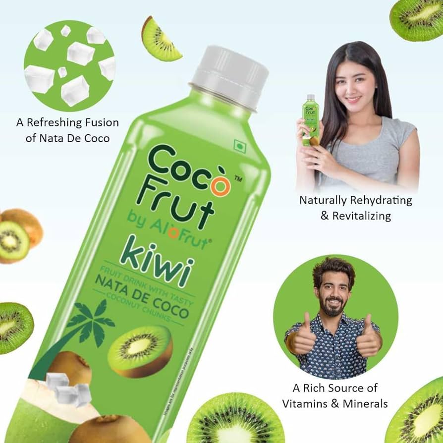 Coco Frut Kiwi Fruit Drink with Nata De Coco – 300ml