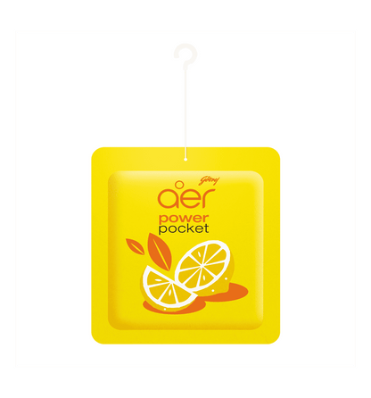 Godrej Aer Power Pocket Lemon Tangy Delight Bathroom Fragrance 10 Gm