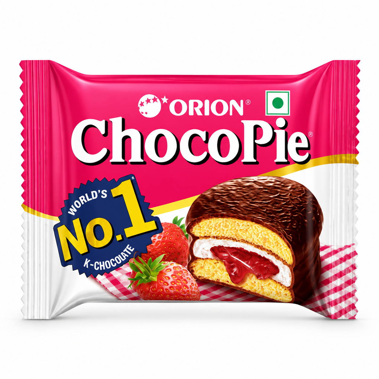 Orion Chocopie Real Strawberry - 1 Pcs