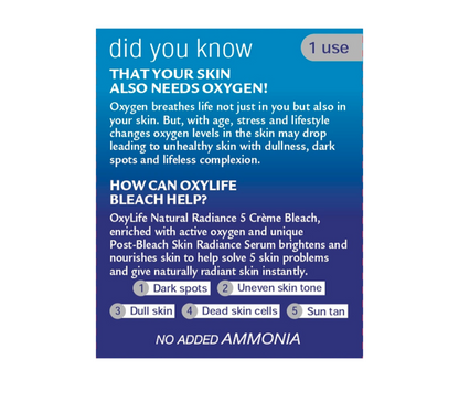 Oxylife Natural Radiance 5 Creme Bleach - 9g