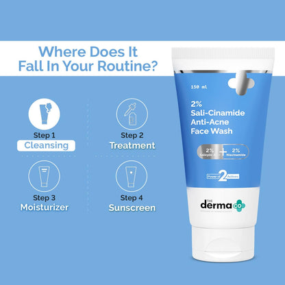 The Derma Co Sali-Cinamide Anti-Acne Face Wash 150ml
