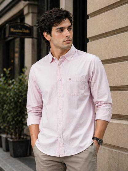United Colors of Benetton Premium Cotton Semi Formal Shirt