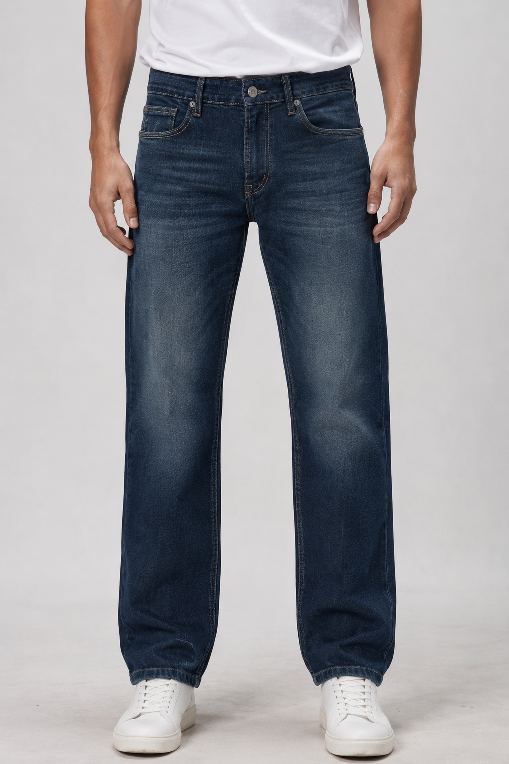 LEVI'S Mens 505 Mid Rise Straight Fit Cotton Stretch Blend Jeans