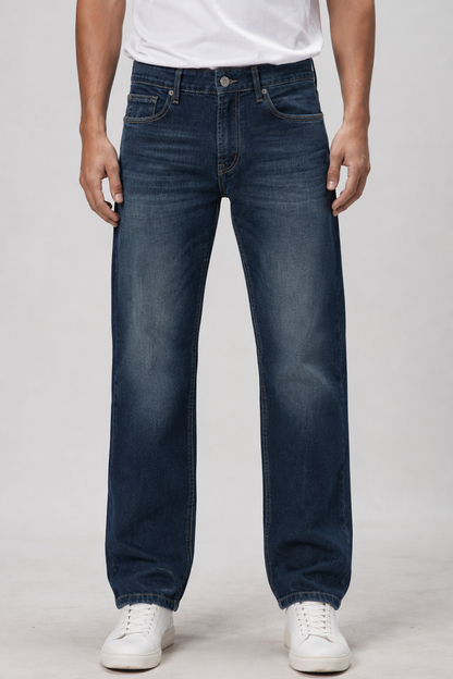 LEVI'S Mens 505 Mid Rise Straight Fit Cotton Stretch Blend Jeans