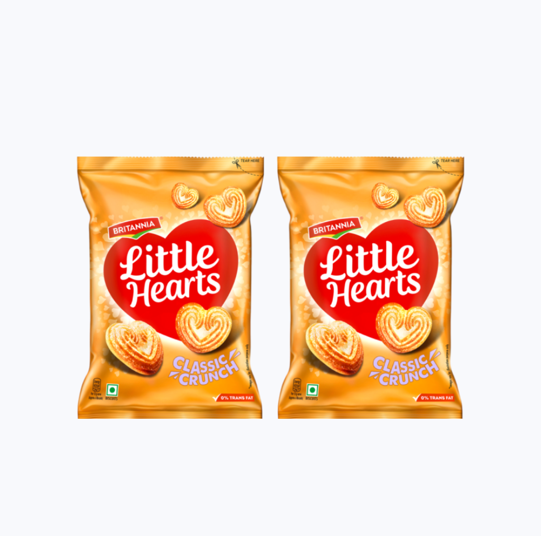 Britannia Little Hearts classic Crunch Biscuit - Pack of 2