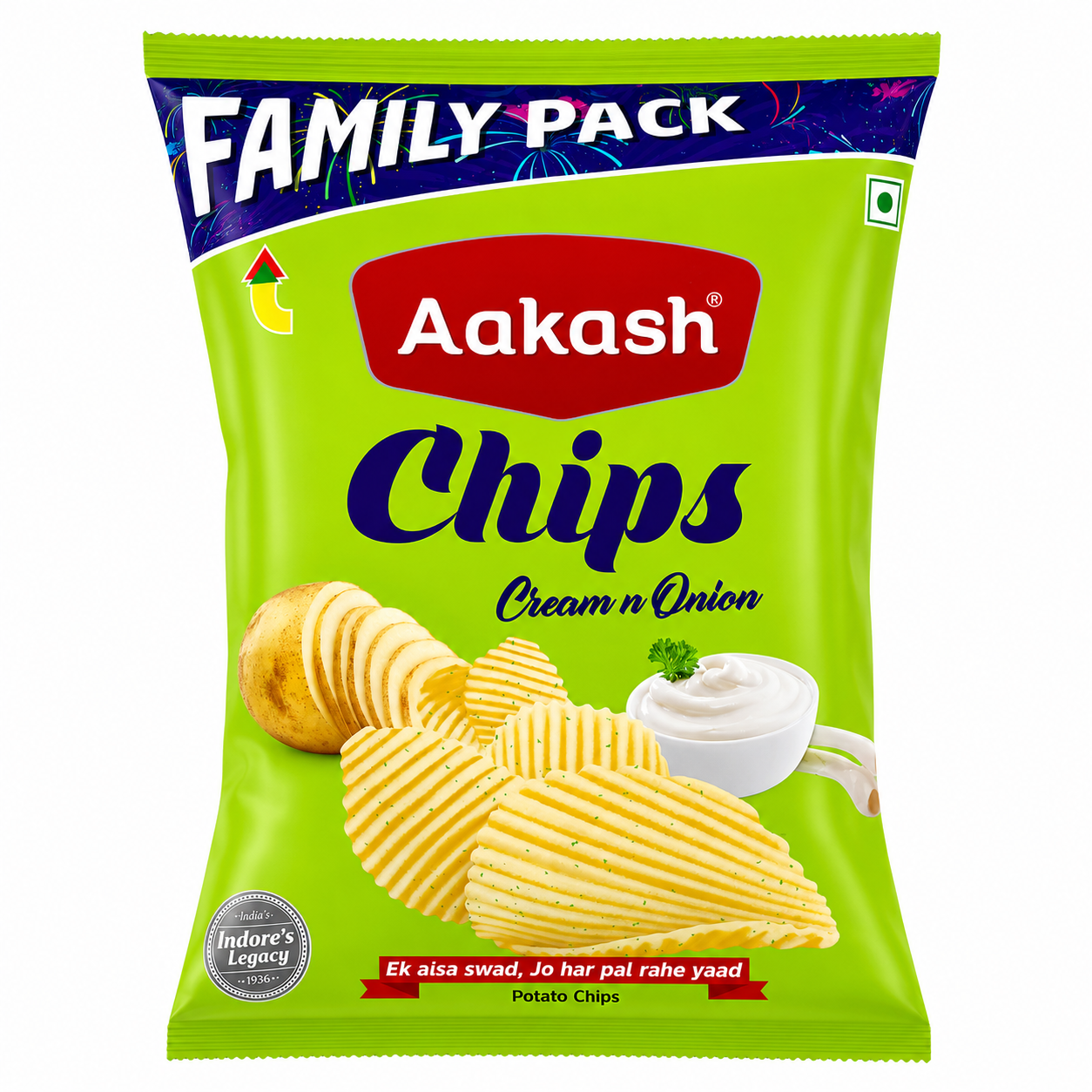 Aakash Cream & Onion Chips - 42g