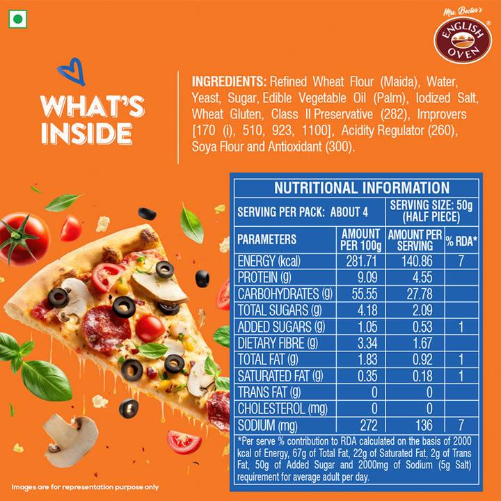 English Oven Pizza Base - 2 Pcs