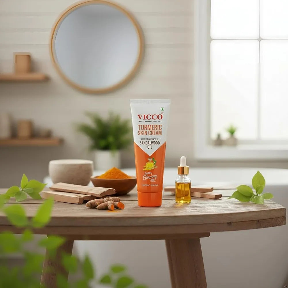 Vicco Turmeric Skin Cream with Goodness of Sandalwood Oil - 70g
