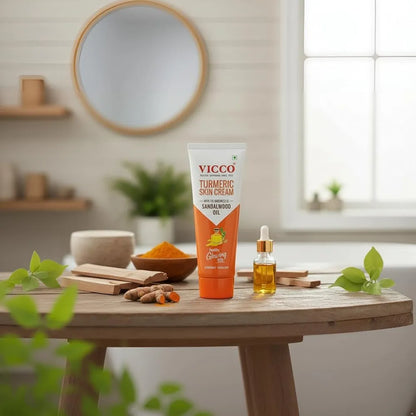 Vicco Turmeric Skin Cream with Goodness of Sandalwood Oil - 70g